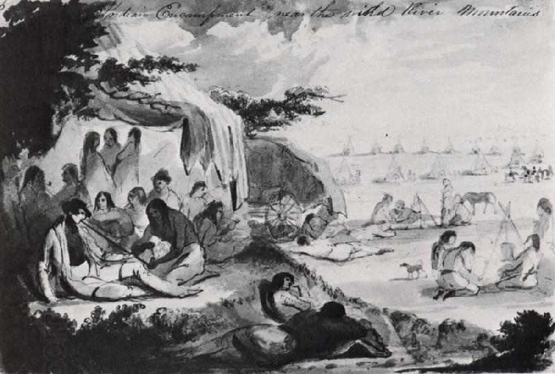 Alfred Jacob Miller Indian Encampment near the Wind River Mountains